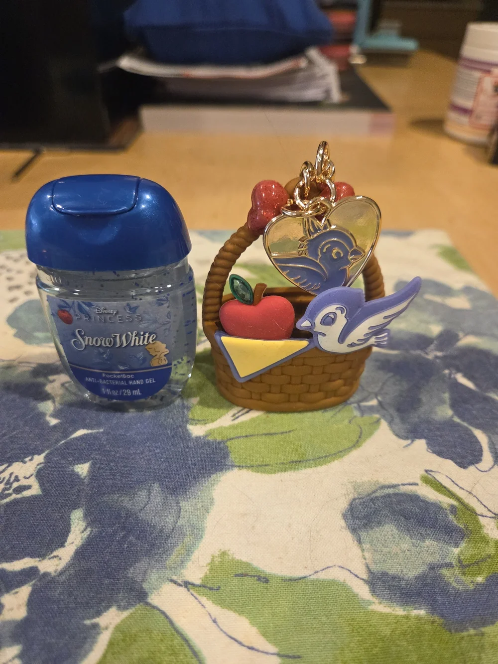 Disney Princess Hand Sanitizer Holder Keychain - Blue